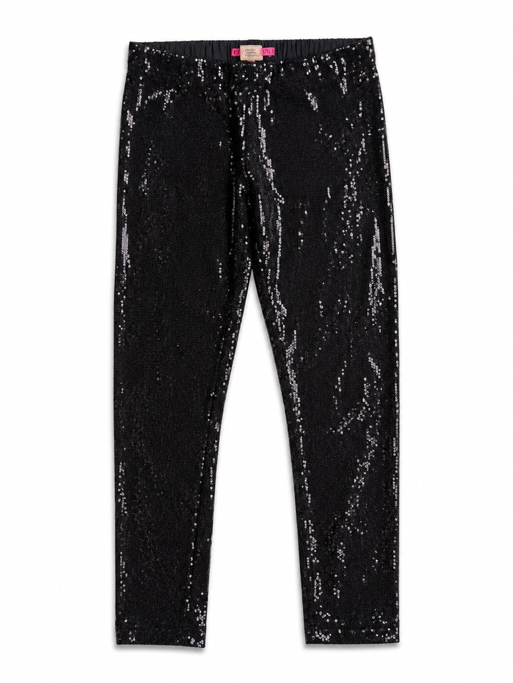 Alice+Olivia Black Sequin High Waisted Leggings